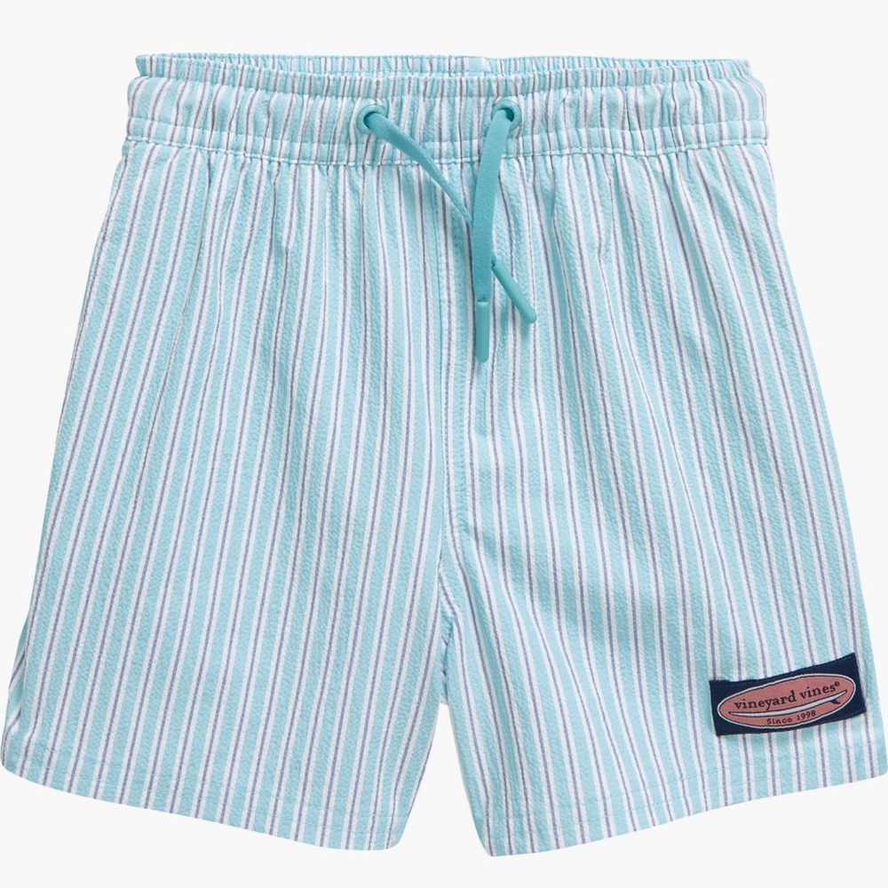Vineyard Vines Boys Seersucker Striped Swim Shorts - NWT
